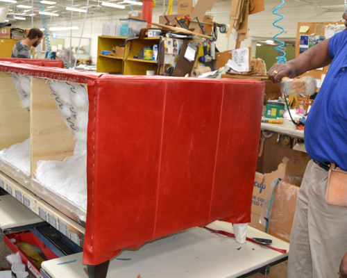 NC Furniture Manufacturer Whittemore Sherrill Factory Leather Upholstery Process